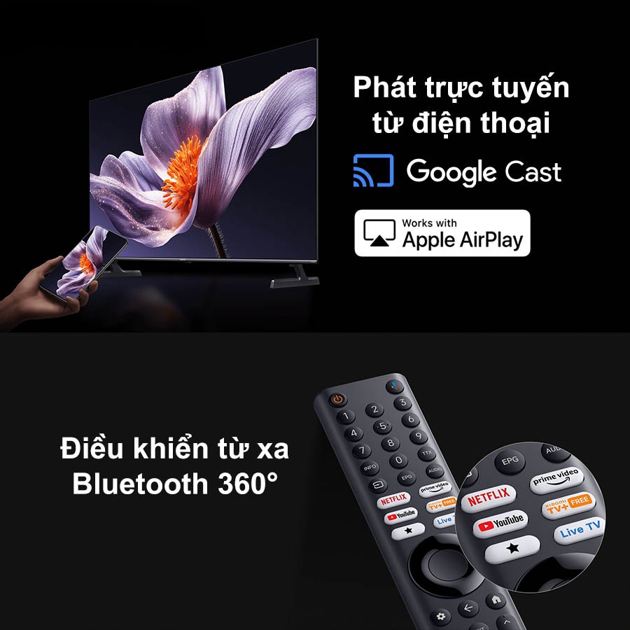 Tivi Xiaomi 55 inch S Pro Mini LED 2026 điều khiển từ xa