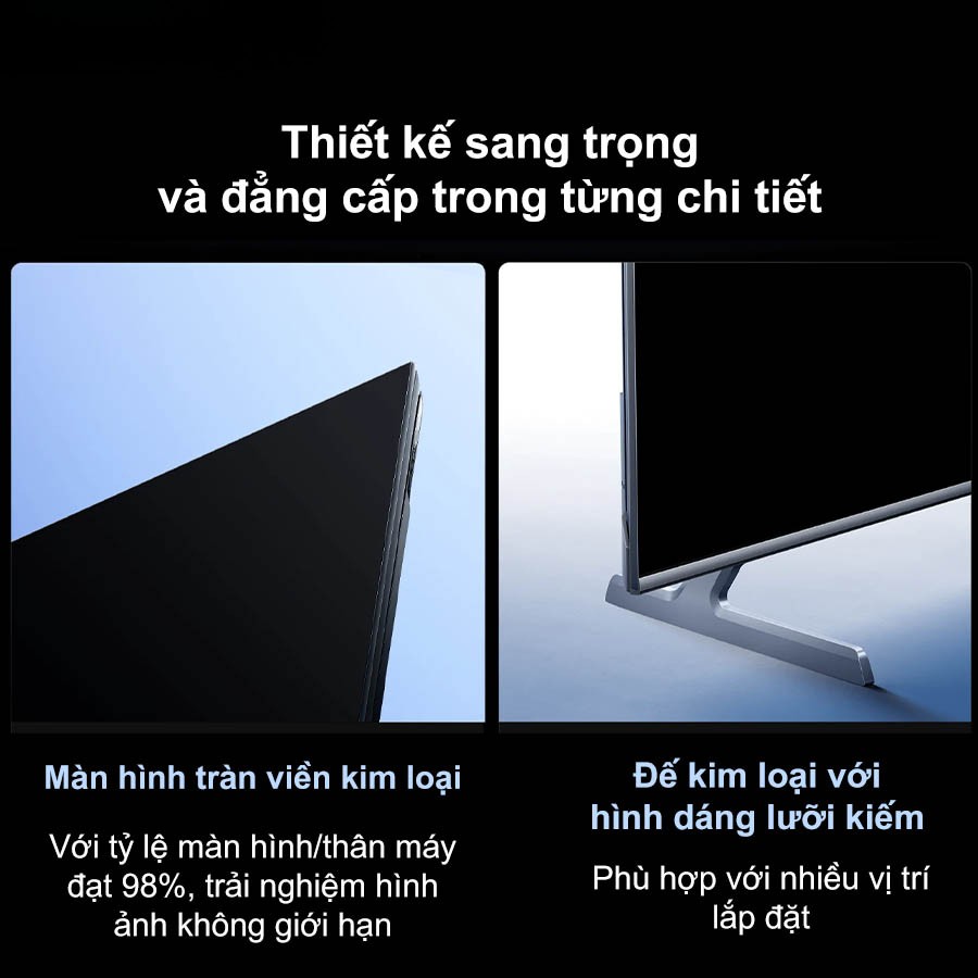 Tivi Xiaomi 55 inch S Pro Mini LED 2026 thiết kế sang trọng