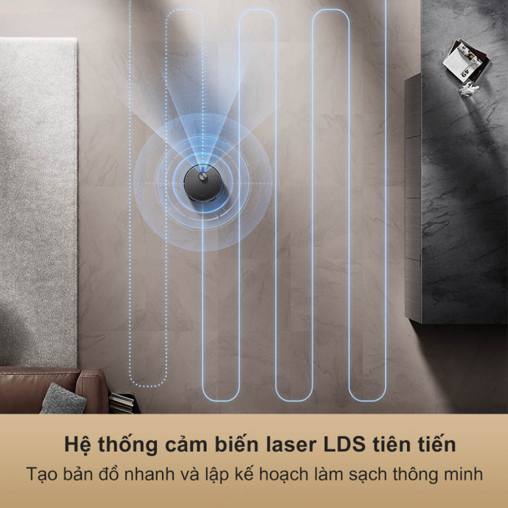 Robot hút bụi lau nhà Xiaomi Vacuum X20 Max cảm biến laser LDS