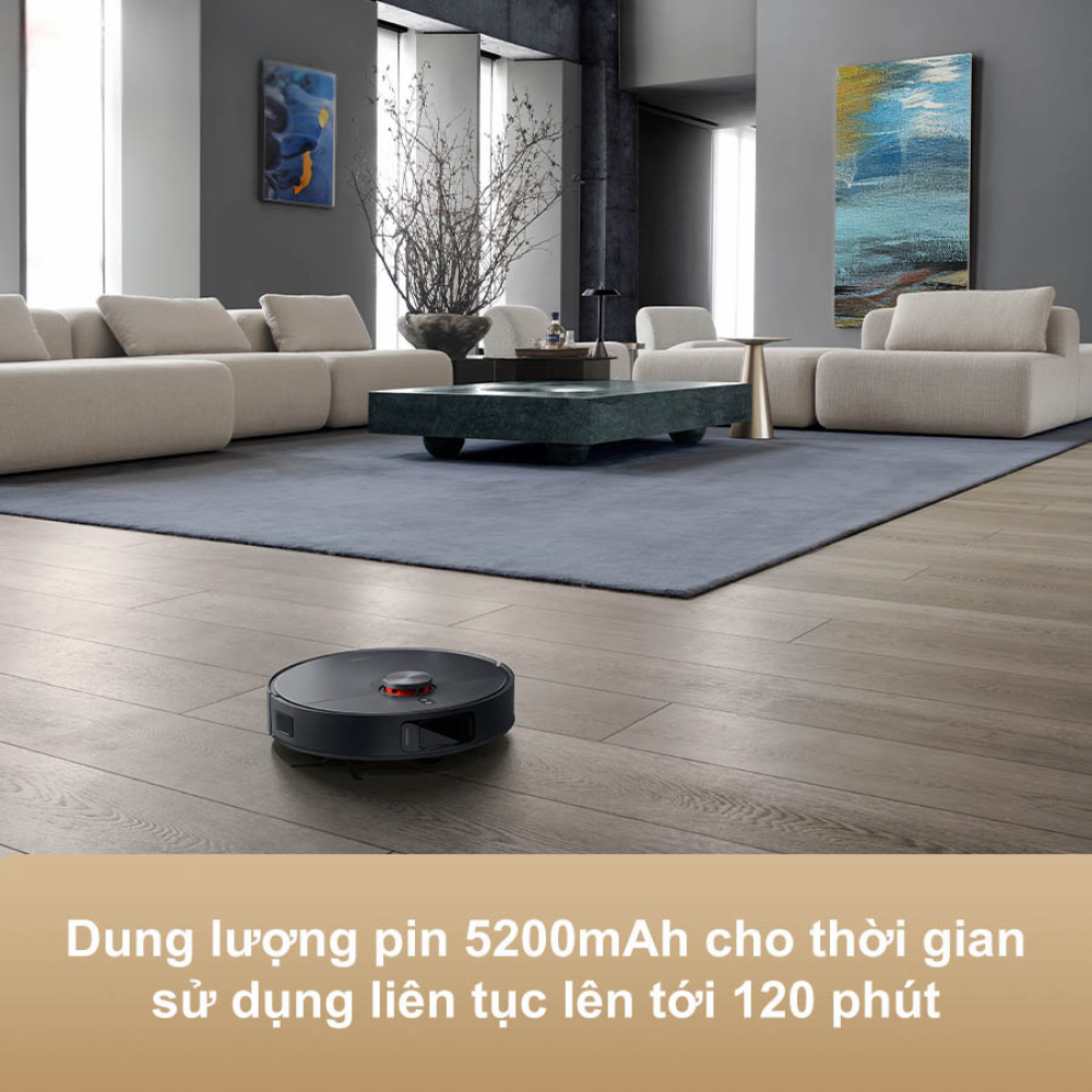 Robot hút bụi lau nhà Xiaomi Vacuum X20 Max dung lượng pin 5200mAh