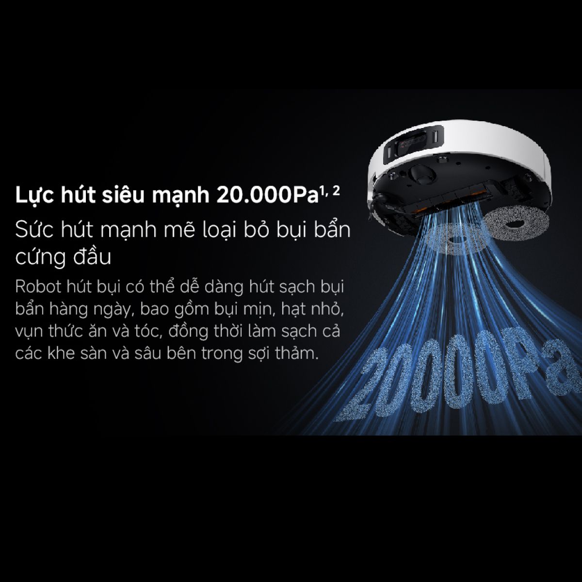 Robot hút bụi lau nhà Xiaomi Vacuum 5 Pro lực hút mạnh 20.000Pa