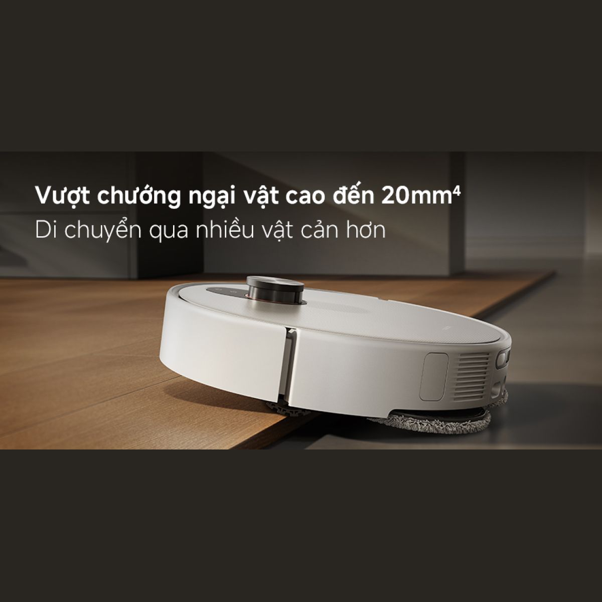 Robot hút bụi lau nhà Xiaomi Vacuum 5 Pro vượt chướng ngại vật